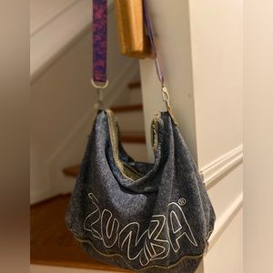 ZUMBA FITNESS Gym Bag Duffle bag Blue Denim